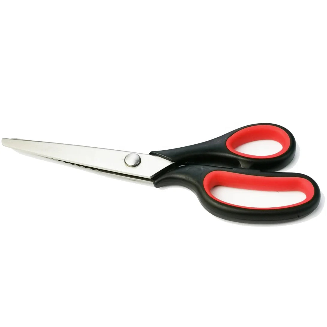 Comfortable Grip Serrated Scissors for Crafts Sewing and Kitchen Use Stainless Steel Blade