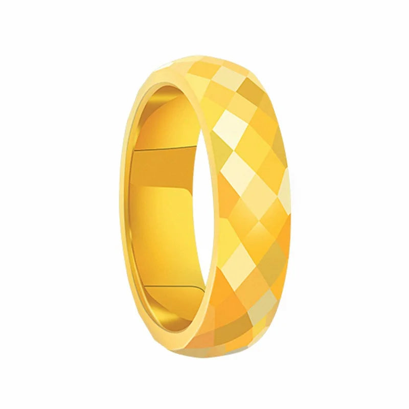 New Designs 6mm Couple Ring Multi-Faceted Stainless Steel Fidget Rings for Men