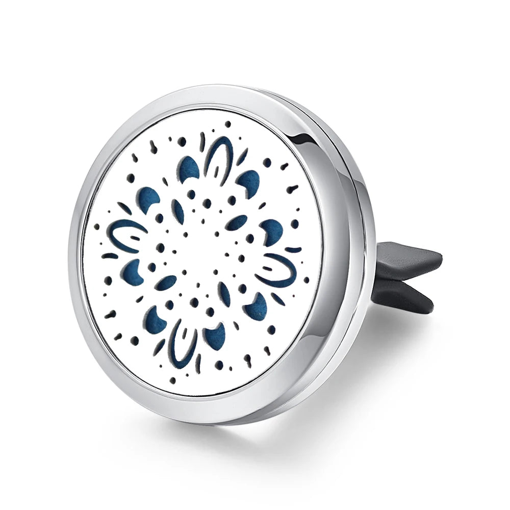 Personalized Free Sample Stainless Steel Air Freshener Perfume Aromatherapy Essential Oil Car Diffuser Clip