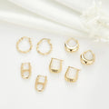 Vintage Simple Women Chunky Circle Twist Earring Hoop Jewelry 14K Gold Metal Hoop Earrings Set Wholesale