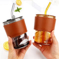 Mug Drinking Cup Wholesale Gift Bamboo with Printable LOGO Glass Box Camping Mugs Contemporary HANDGRIP Hot Water or Cold Water