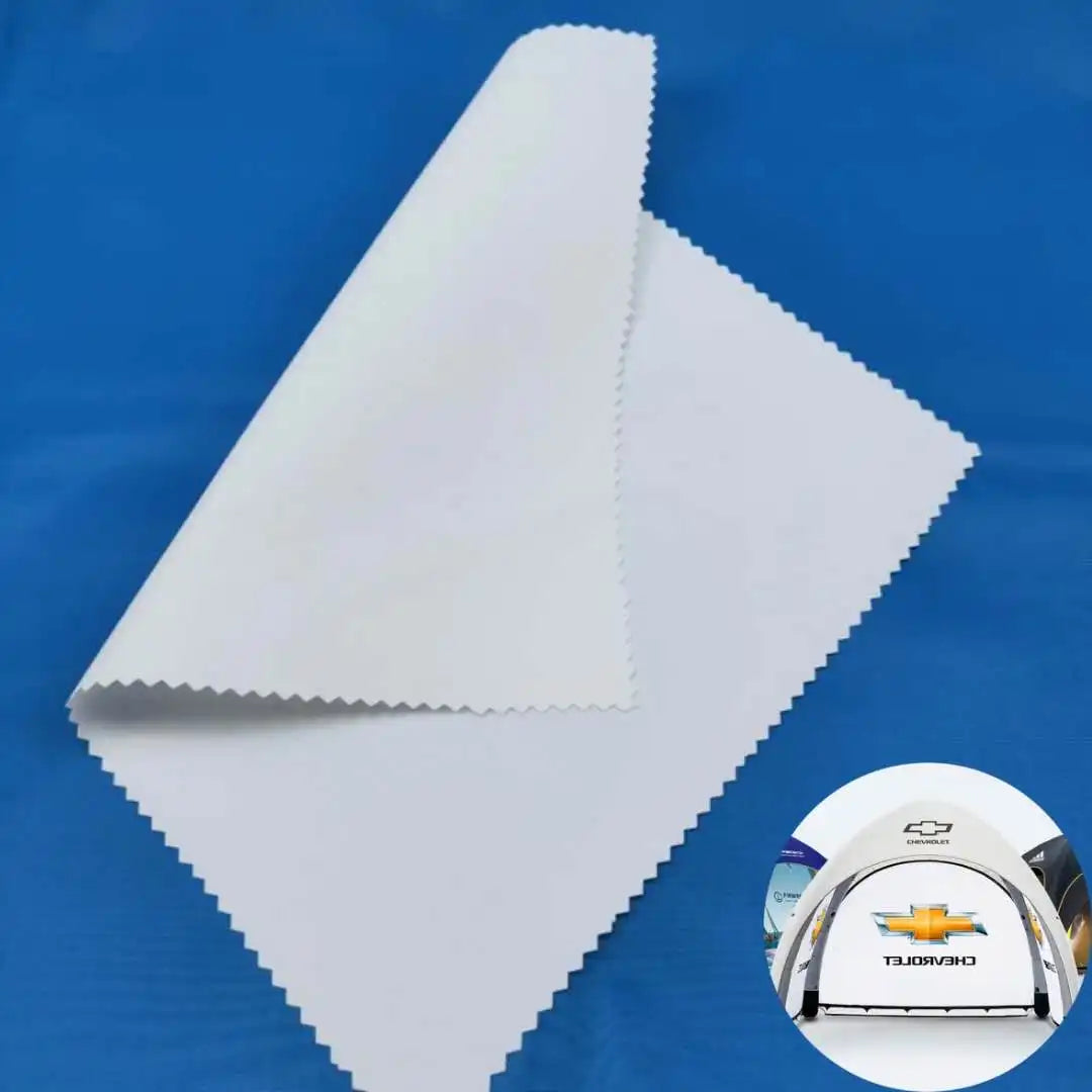 Waterproof Fire Proof Tent Fabric White Color with PU Coating for Sublimation Pop Up Canopy and Display Tents