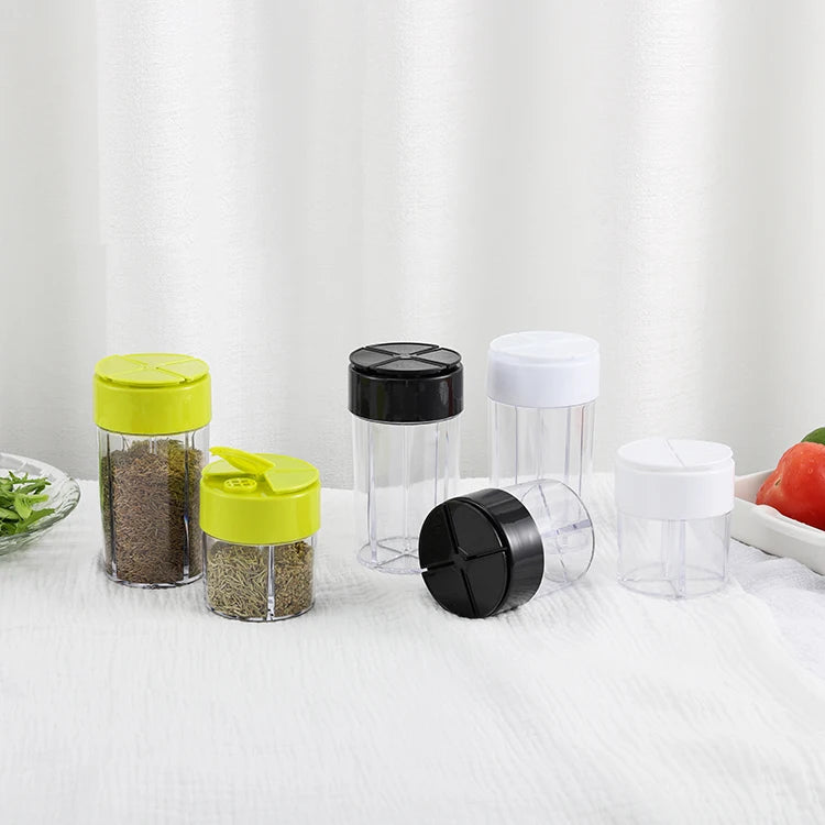 Hot Selling Kitchen Accessories PP PS Plastic Mini Small Salt and Pepper Spice Shaker with Bottle Plastic MegaBDM