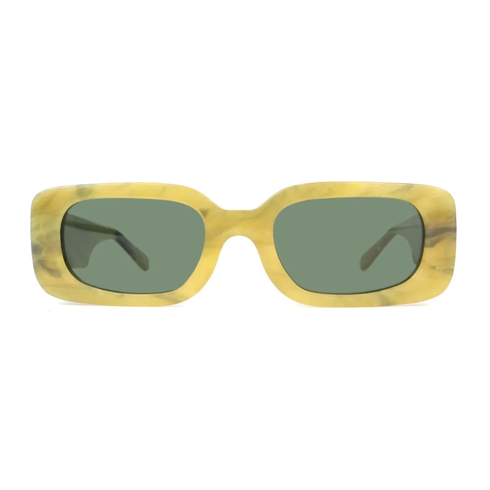 New Fashion Glasses Retro Vintage Square Frame Sunglasses Men Ladies Polarized Thick Acetate Sun Glasses for Women Unisex