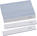 25 Count 80 Grit Rectangle Nail Files for Acrylic Nails Reusable Buffering Files Double Sided Emery Boards for Nails