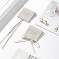 Luxury Gray Microfiber Jewelry Packing Pouch Custom logo Gift Pouch Jewellery Packaging Custom Jewelry Bag