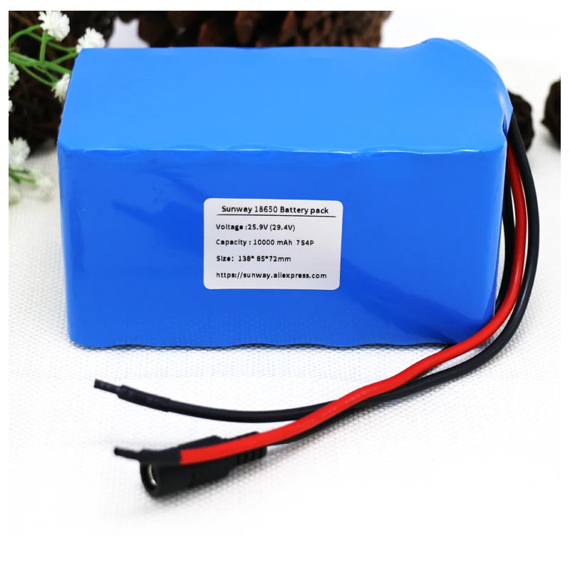 Rechargeable NMC Li-ion 18650 Battery Pack 29.4V 10Ah 294Wh for Power Tools & Electric Vehicles