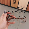 32018 TR90 Metal Myopia Glasses Frame Female Round Half Frame Eyeglasses Male Sun Glasses Eye Frame Korean