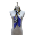 BLUE PHOENIX Custom Summer Silk Hair Scarf Super Soft Square Vintage Digital Print Cozy Luxury Habutae Hand Rolled Hem for