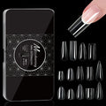 600/550/250PCS Gel Nail Tips Long Almond Shaped Press-On Nails No Buffing Required 12 Sizes in TransparentFinish Nail Extension