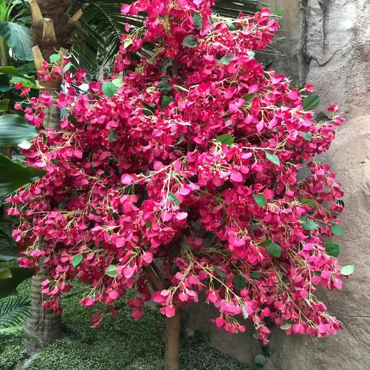 Factory Wholesale T-0395 Silk Flowers Bougainvillea Artificial Triangle Plum Bougainvillea for Wedding Decoration