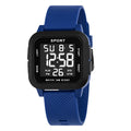 Men Sports Digital Watches Squire Shaped LED Light Waterproof