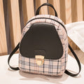 Cheapest Hot Sale Pu Printing Plaid Woman Small Backpack Mini Ladies Bag Fashion Leather Travel Shoulder Small Backpack