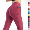 Custom 13 Colors Gym Compression Scrunch Butt Leggings Women Fitness Push up Yoga Leggings With Pocket