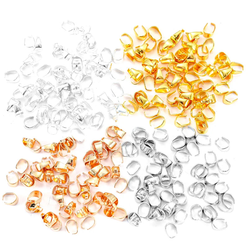200pcs/bag 5*5mm 7*5mm 9*6mm Melon Seed Buckle DIY Handmade Bracelet Necklace Metal Connection Material Jewelry Accessories V132