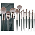 Professional 14pcs Synt5pcsc Makeup Brush Set Custom LOGO Black Air Wood Eyebrow Blush Brush for Face Foundation Use
