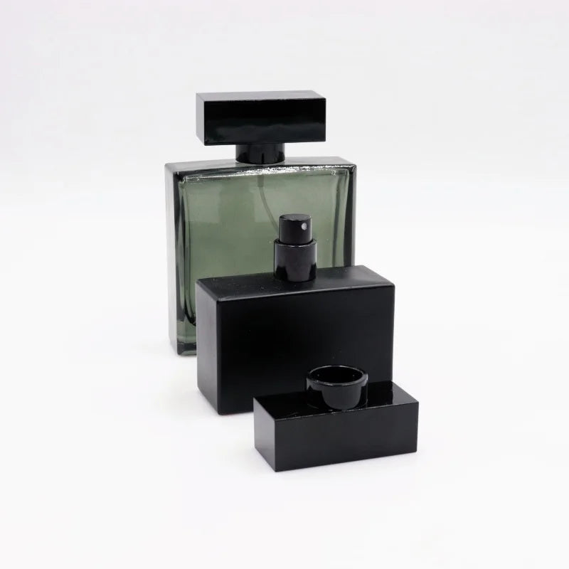 1oz Perfume Glass Bottle square 100ml square Glass Perfume Bottle 30 ml Black Rectangle Dropper Bottles for Essential Oil