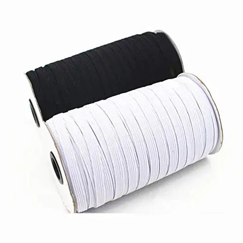 6mm 9mm 12mm 18mm White Black Colorful Flat Elastic Band Braided Binding Knitted Elastic Band for Garments & Shoes MegaBDM