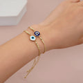 Go2boho Handmade Adjustable Rope Beaded Bracelet Turkish Eye Fashion Jewelry for Women Men Kids-for Summer Friendship Charms