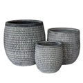 Large Fiber Plant Pot Lightweight Stylish Eco-Friendly Drainage Hole for Indoor Outdoor Use Dining Room Floor Modern Farmhouse