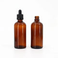 Transparent Amber Glass Serum Hair Oil Bottle Glass Dropper Body Essential Oil Bottles 100ml Brown Skincare Essence Bottle