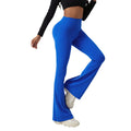 Custom Logo Women's Bootcut Yoga Pants Tummy Control Non See Through Brown Flare Gym Workout Pants