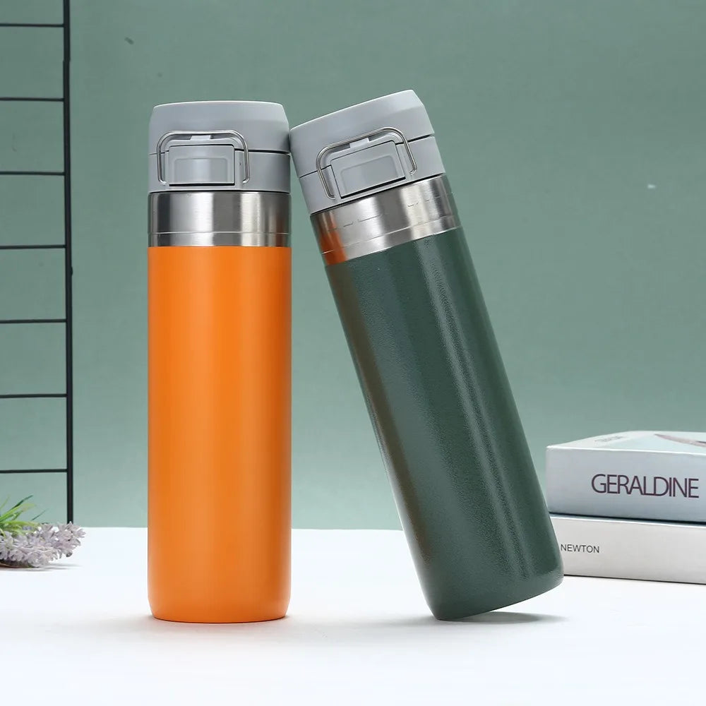 Stainless Steel Thermal Insulation Pot With Lifting Ring Cup Portable Outdoor Large Capacity Sports Thermos Cup