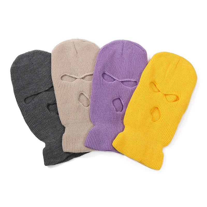 3 Hole Full Face Cover Pink Bandit Balaclava Skimask Winter Cagoule Hat Ski Mask Balaclava Knit