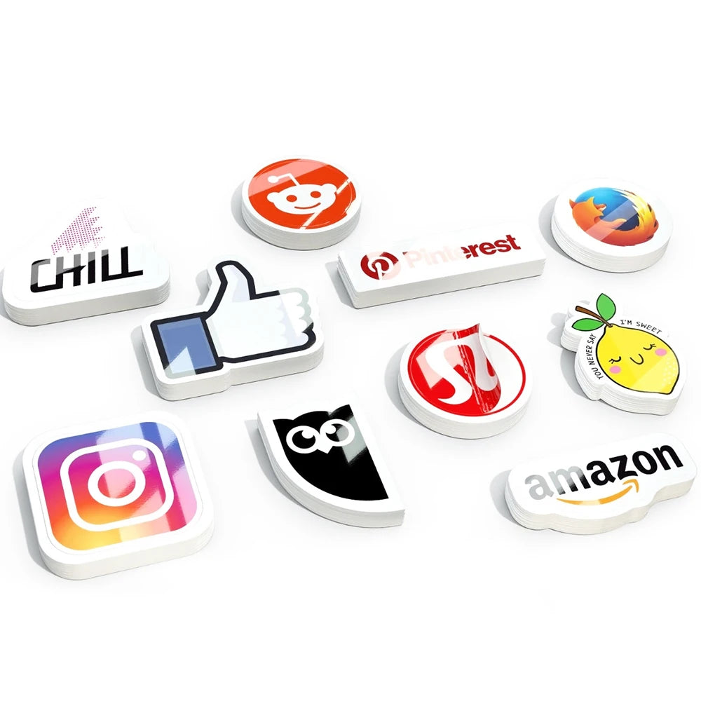 Custom Logo Printed Holographic Barcode Craft Oil Proof High Quality Die Cut Vinyl Waterproof UV Proof Durable Stickers