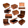 Memory Boxes Large Acacia Wood Gift Box with Lid Storage Jewelry Cigar Watch Bamboo Stash Box for Herbs Smoking Accessories
