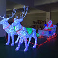 Waterproof Christmas Decoration Giant Led 3d Motif Light Acrylic Reindeer
