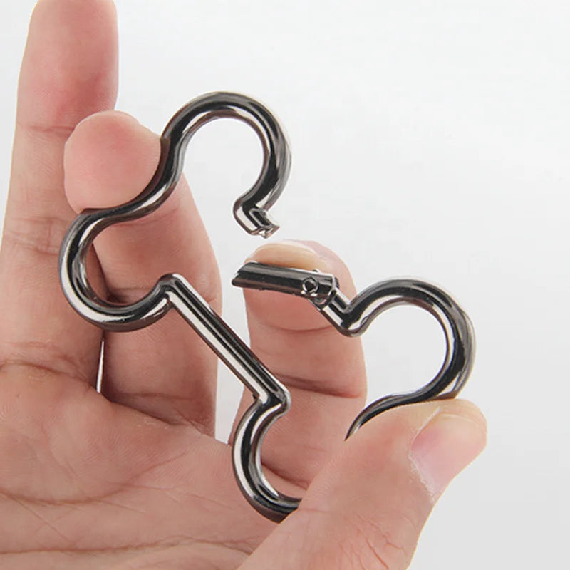 Zinc Alloy Luggage Decoration Bone Opening Spring Ring Bone Buckle  Pet Rope Snap Hook Bag Accessories Hook
