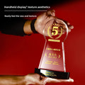 Company Anniversary Customizable Crystal Trophy Outstanding Employee Retirement Medal Digital Creative Commemoration Trophies
