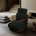 Modern Luxury Single Rocking Sofa Recliner Vintage Style Light Leisure Chair for Living Room Balcony or Bar