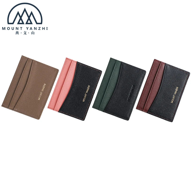 Personalized Minimalist Slim Cardholder Genuine Leather Credit Card Holder RFID Blocking Custom Card Protector Sleeves