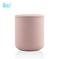 Wholesale Matte pink Color Ceramic Candle Jar Supplier Cup with Lid