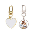 RubySub Hot Sale DIY Mother's Day Souvenir Gift Sublimation Metal Heart Keychain