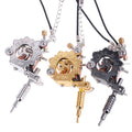 Kissure Hot Charms Platinum Plated Mini Tattoo Machine Necklace Pendant Gift Accessories