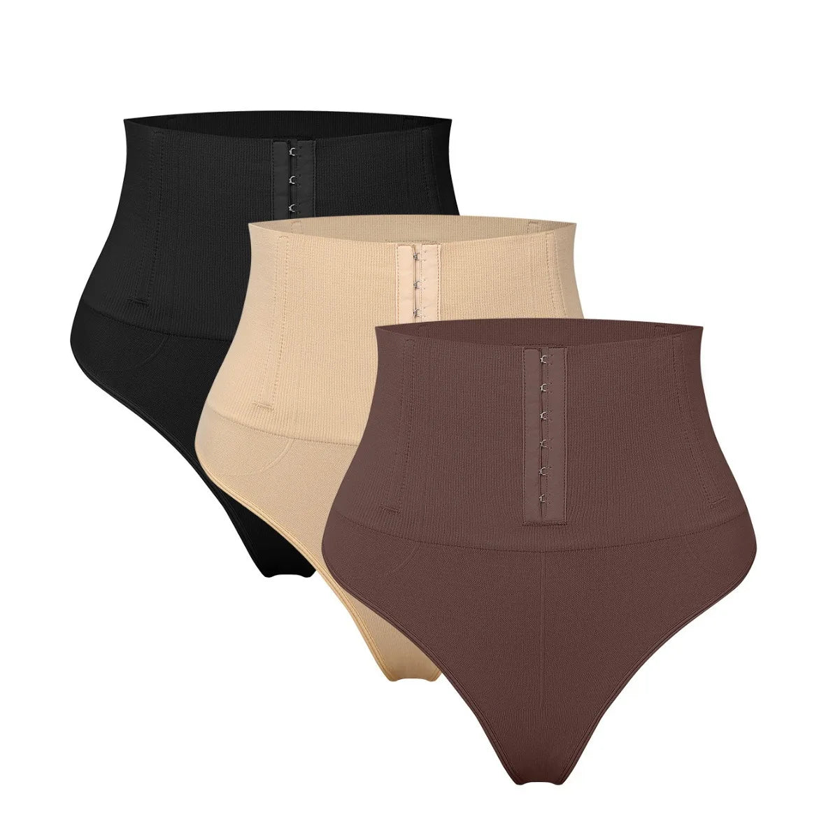 2024 New Arrival Adjustable Hooks Seamless Tummy Control High Compression Waist Thong Body Shaper