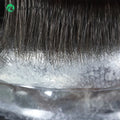 Wholesale 0.02-0.03mm Ultra Thin Skin Front 100% Human Indian Hair Men's Toupee Hair Replacement System V-Looped Knots 90%