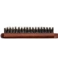 Three-Row Fluffy Boar Bristle Styling Comb Portable Laser Hairdressing Hair Tip Comb for Salon Use Custom Logo Wood Handle