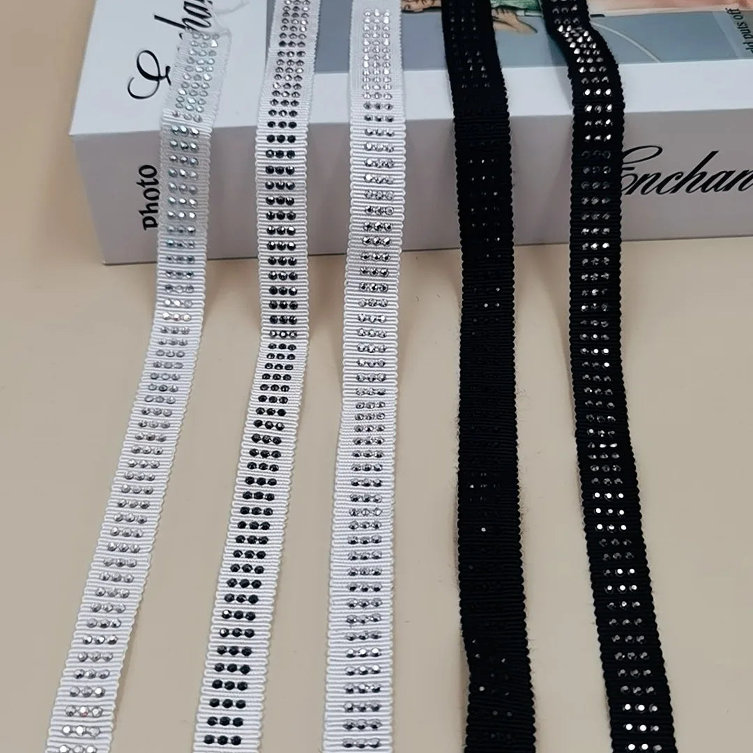 JFL061Hat Band Diamond Ribbon Diamond Lace Garment Accessories Sequin Ribbon Headwear Shoe Material Luggage Accessories