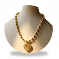 Wholesale Stainless Steel Beads Ball Chain Gold Plated Heart Charm Bracelet