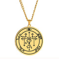 Naamah Sigil Belphegor Demon Prince of Wealth Lord of the Gap Lesser Key of Solomon Seal Goetia Stainless Steel Pendant Necklace