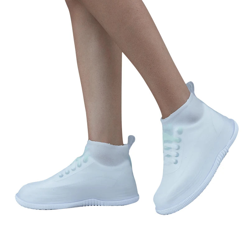 New Fashion Rain Boots Waterproof TPE Rubber Boots Non-slip Water Shoes  Rainy Day Men and Women Children Shoe Cover
