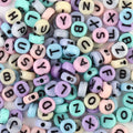 100pcs/pack Acrylic Mixed Color Washed Alphanumeric Beads