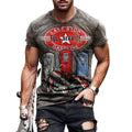 Evertop Custom 3D Digital Print T-Shirt Hip Hop Style Futbol De Hombre Camiseta Knitted Fabric OEM/ODM Playeras
