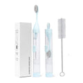 Portable Lightweight 3-in-1 Hotel Foldable Plastic Travel Toothbrush Set with Toothpaste Inside Soft Dental Care for On-the-Go