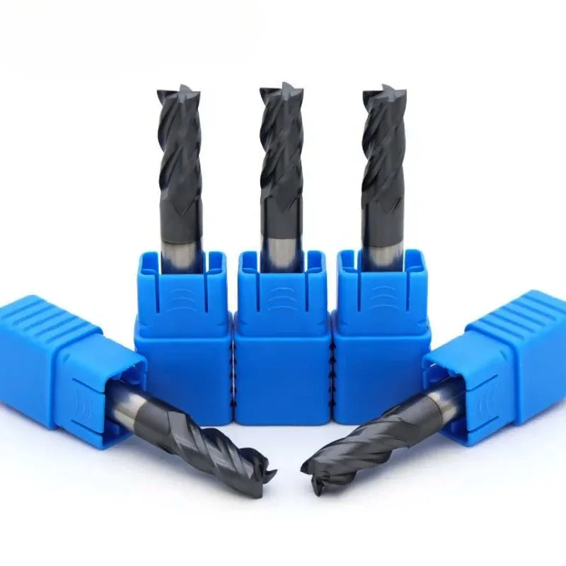 CHENGZHEN 4-Flute Carbide Square Face Router Bit HRC55 - High Precision â‰¤0.005mm TiN Coated RoHS Certified