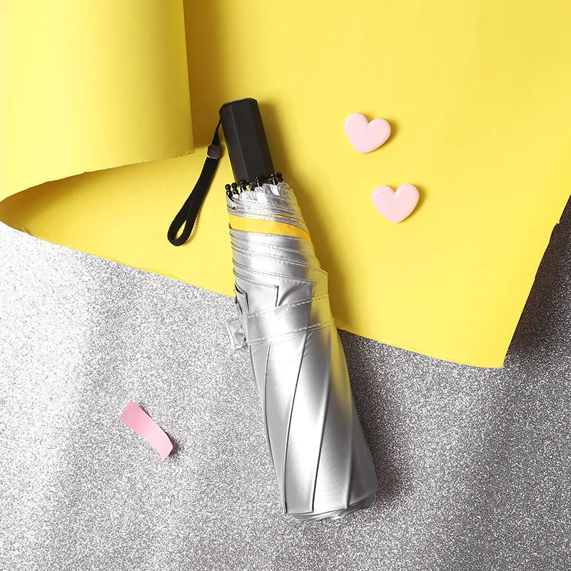 LOTUS 8-Ribs Folding UV Protection Umbrella Casual Wholesale 3-Foldable Promotional Items Manual Popular UV Umbrella Suppliers